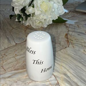 Entry White Ceramic Bless This Home Accent